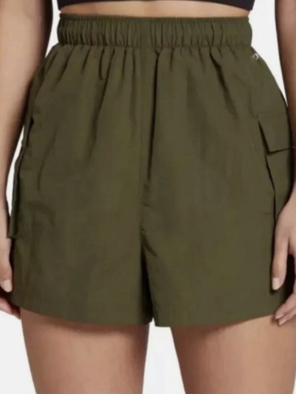 Dick's Sporting Goods (DSG) Women's Cargo Woven Shorts Olive High Rise Size Larg